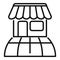 Street global shop icon outline vector. Direct customer