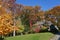 street with glorious fall colors