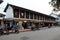 street and habitation buildings in luang prabang (laos)