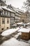 Street with half-timbered houses in Goslar, Germany