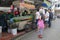 Street hawker sells cendol in Penang, Malaysia.