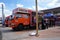 Street hawkers using food trucks to serve their business to the customer.