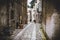 The street of historic Erice city in Sicily, Italy