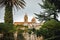 The street of historic Erice city in Sicily, Italy