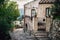 Street of historic Savoca village in Sicily, Italy