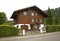 Street and house in Engelberg. Switzerland