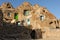 Street with houses with colorful windows in Kandovan town