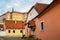 Street and houses of historic Czech town Mikulov with castle