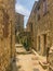 Street and houses in Peillon Village, France