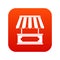 Street kiosk icon digital red