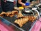 Street kitchen cooking waffle desserts a a