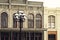 Street Lamp & Historical Buildings in Downtown Galveston Island, Texas