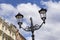 Street lamp with horse head and two lamps