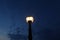 Street lamp on the pillar