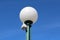 Street lamp post with wireless antenna