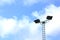 Street Lamps in blue sky background