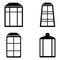 Street lamps icon set