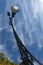 Street lantern on beautiful clouds with blue sky background