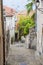 Street leading to sea in Villefranche-sur-Mer