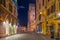 Street leading to Torre del Popolo in the old town of Assisi in