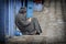 Street life in the Blue city of Chefchaouen, Morocco