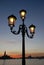 Street Light Against Venice at Sunset