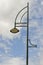 Street light with beautiful blue sky background. Lamp post.