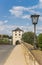 Street light on the old stone bridge of Limburg an der Lahn