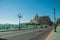 Street with light posts and buildings in Madrid