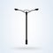 Street light vector icon. Lamppost flat silhouette