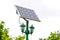 Street lights using solar panel energy generator