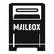 Street mailbox icon, simple style