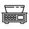 Street market scales icon, outline style