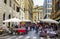 Street market Viminale in street Via Cesare Balbo in Rome, Italy