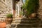 Street in medieval village of Les Baux de Provence.