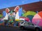 Street mural colorful trippy animal mural in cozumel