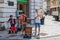 Street musicians in the center of Ljubljana