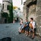 Street Musicians At The Evening Near Famous Viru Gate In Old Tow