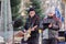 Street musicians play various instruments Romania, Europe