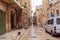 Street of Muslim quarter near Herod`s Gate, Jerusalem