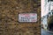 Street name sign on Pavilion Street in Kensington and Chelsea, London, UK