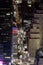 Street by night aerial view Manhattan NYC