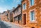 Street old Breton town Treguier, France