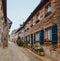 Street old Breton town Treguier, France