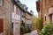 Street old Breton town Treguier, France