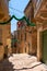 The street of the old capital Vittoriosa decorated for the holiday, Malta