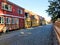 Street with old house, Koege Denmark