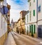 Street at the old mediterranean town of Felanitx, Majorca Spain