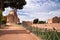 Street beside palatine stadium in palatine hill at Rome