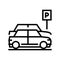 street parking line icon vector illustration